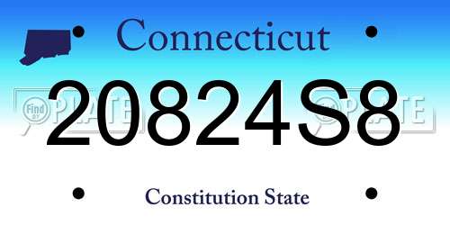 20824S8 Connecticut License Plate