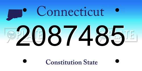 2087485 Connecticut License Plate