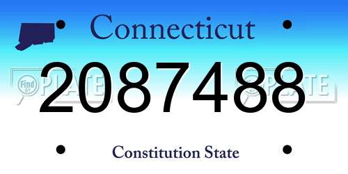 2087488 Connecticut License Plate