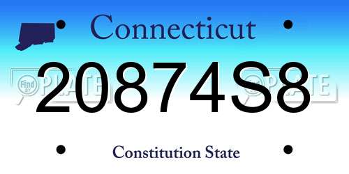 20874S8 Connecticut License Plate