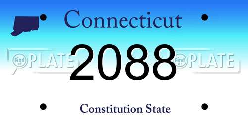 2088 Connecticut License Plate