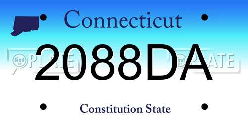 2088DA Connecticut License Plate