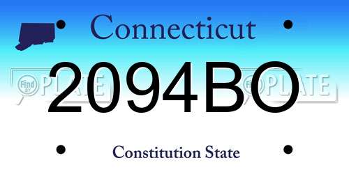2094BO Connecticut License Plate