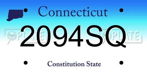 2094SQ Connecticut License Plate