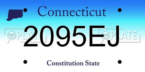2095EJ Connecticut License Plate