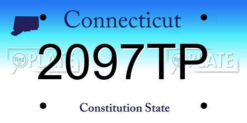 2097TP Connecticut License Plate