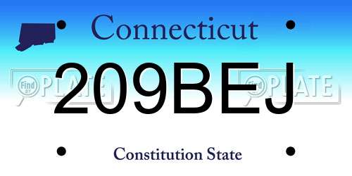 209BEJ Connecticut License Plate