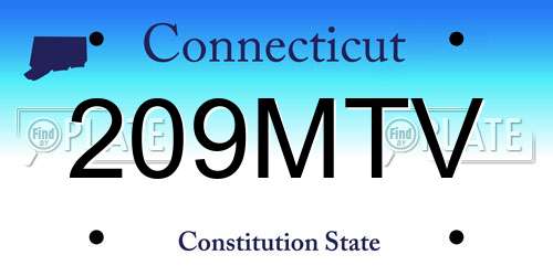 209MTV Connecticut License Plate