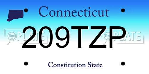209TZP Connecticut License Plate