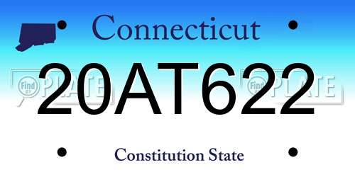 20AT622 Connecticut License Plate