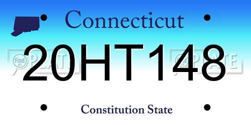 20HT148 Connecticut License Plate