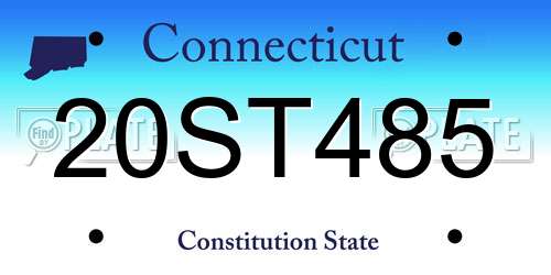 20ST485 Connecticut License Plate