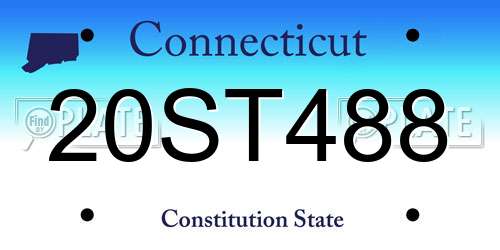 20ST488 Connecticut License Plate