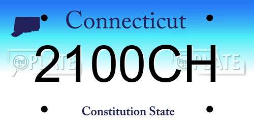 2100CH Connecticut License Plate