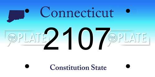2107 Connecticut License Plate