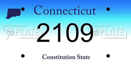 2109 Connecticut License Plate