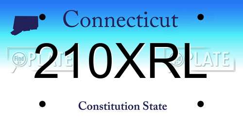 210XRL Connecticut License Plate
