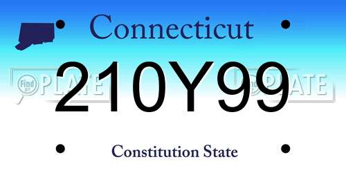 210Y99 Connecticut License Plate