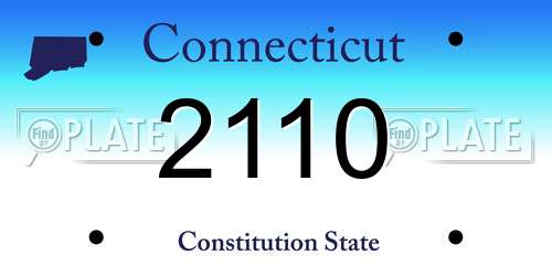 2110 Connecticut License Plate