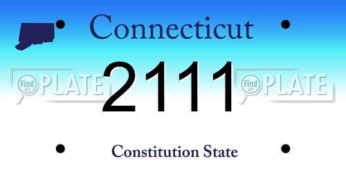 2111 Connecticut License Plate