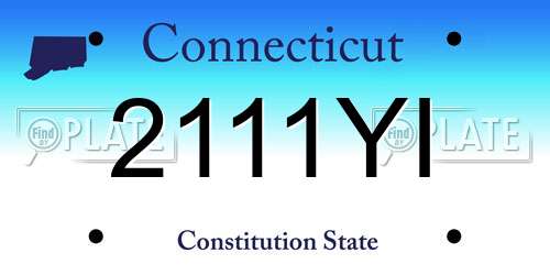 2111YI Connecticut License Plate