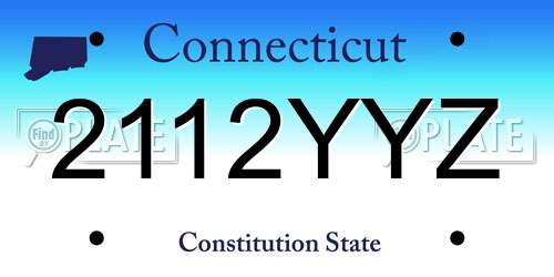 2112YYZ Connecticut License Plate