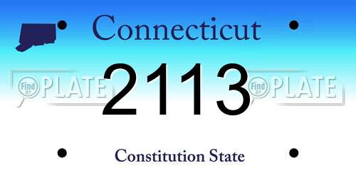 2113 Connecticut License Plate