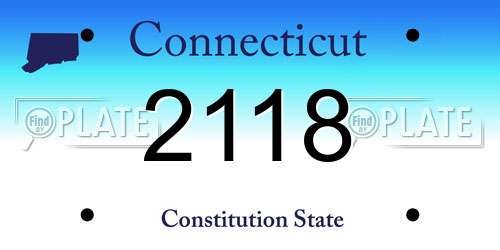 2118 Connecticut License Plate