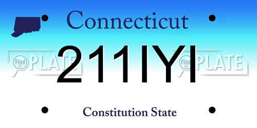 211IYI Connecticut License Plate