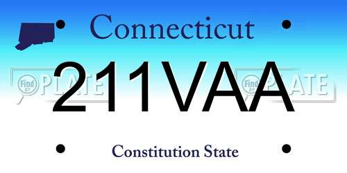 211VAA Connecticut License Plate