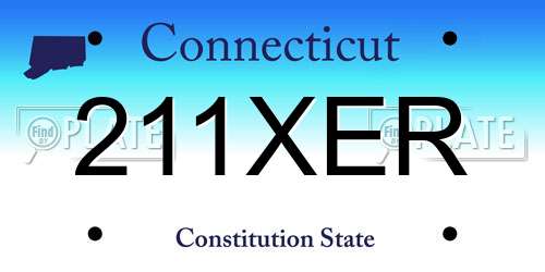 211XER Connecticut License Plate