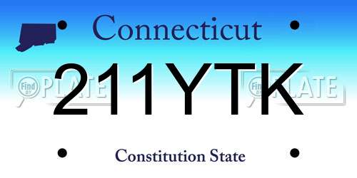 211YTK Connecticut License Plate