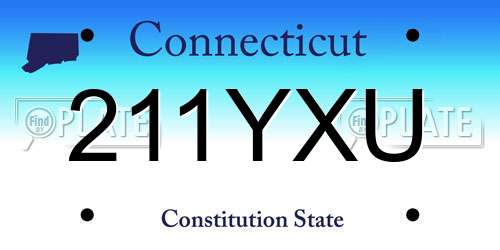 211YXU Connecticut License Plate