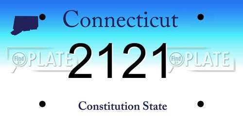 2121 Connecticut License Plate