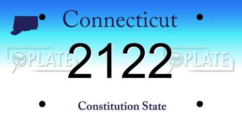 2122 Connecticut License Plate