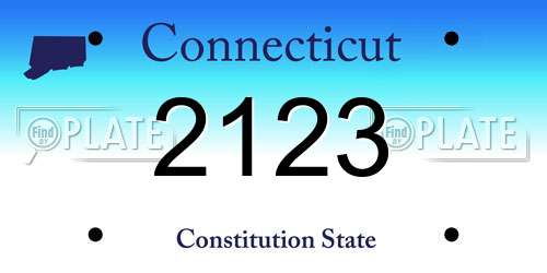2123 Connecticut License Plate