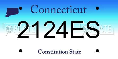 2124ES Connecticut License Plate