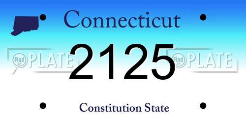 2125 Connecticut License Plate
