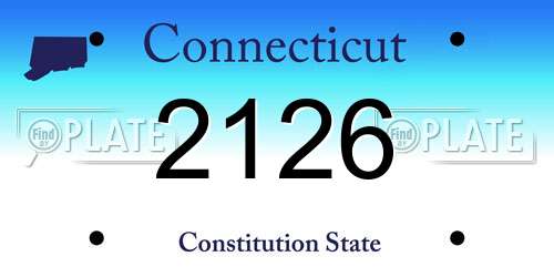 2126 Connecticut License Plate