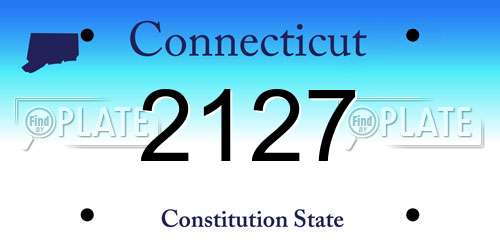 2127 Connecticut License Plate
