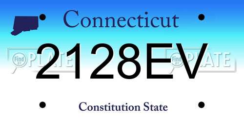 2128EV Connecticut License Plate
