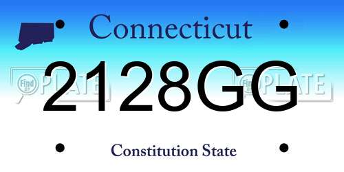 2128GG Connecticut License Plate