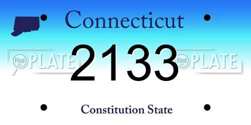 2133 Connecticut License Plate
