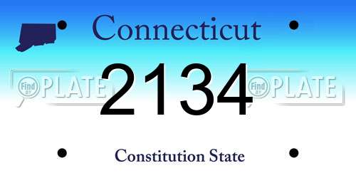 2134 Connecticut License Plate