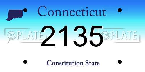 2135 Connecticut License Plate