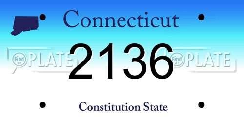2136 Connecticut License Plate