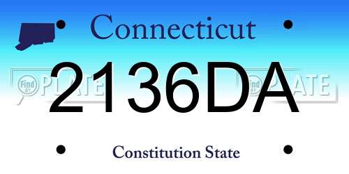 2136DA Connecticut License Plate