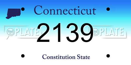 2139 Connecticut License Plate