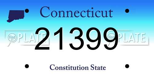 21399 Connecticut License Plate
