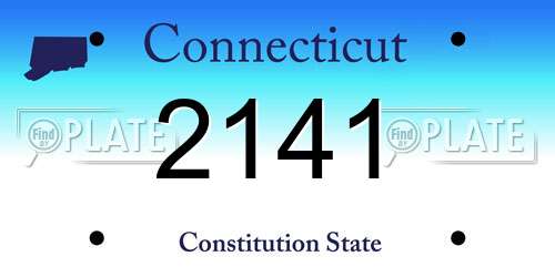 2141 Connecticut License Plate